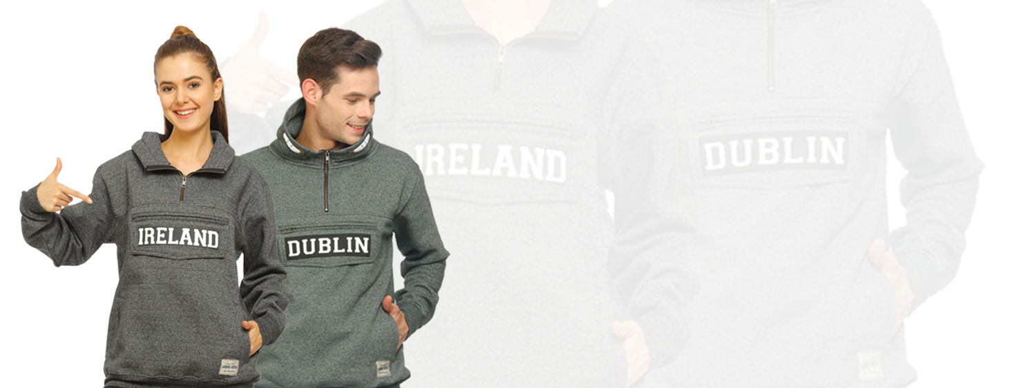 Pull à Capuche Irish Connexxion Vert Dublin - Taille S, Occasion Très Bon état, Motif Irlande
